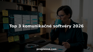 Podnikateľka sedí za stolom a vybavuje pracovné záležitosti cez rôzne komunikačné aplikácie.